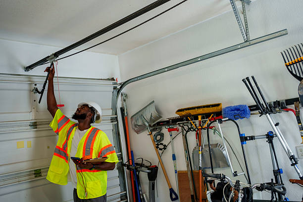 Professional Garage Door Panel Replacement technician working in Burleson County County, TX